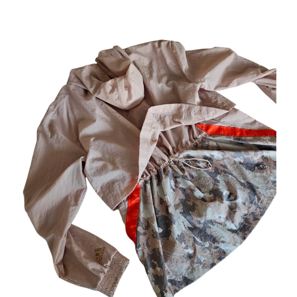Adidas Women's Beige Windbreaker  Hooded Jacket - Picture 13 of 16
